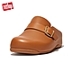 【FitFlop】SHUV BUCKLE-STRAP LEATHER CLOGS 金屬扣環設計木屐鞋-女(淺褐色) product thumbnail 1