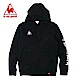 le coq sportif 法國公雞牌休閒刷毛連帽T恤 男女-黑 product thumbnail 1