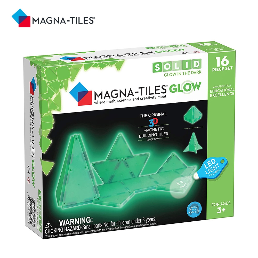 Magna-Tiles夜光磁力積木16片