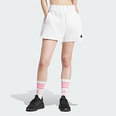 Adidas W Z.N.E. Short [IN5149] 女 短褲 亞洲版 運動 休閒 高腰 拉鍊口袋 彈性 白