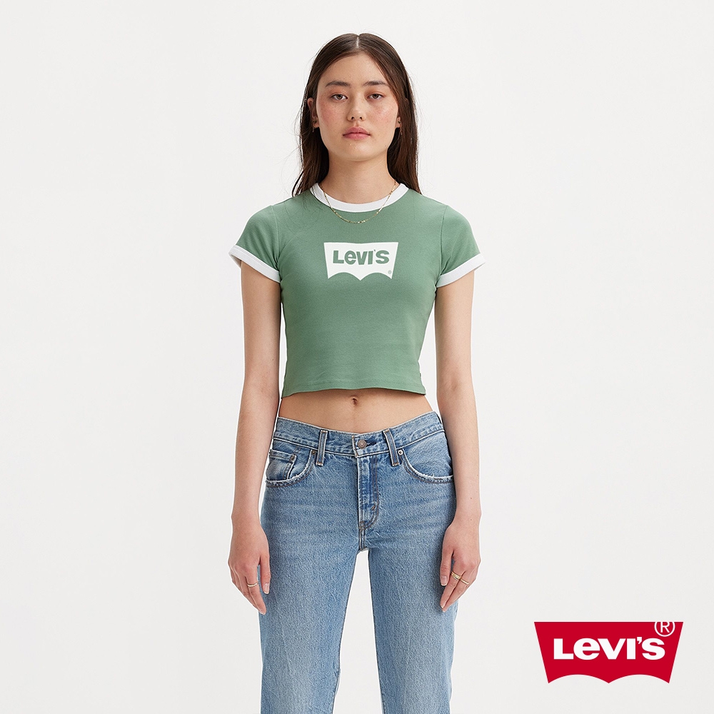 Levis 女款 Mini短版短袖Tee恤 / Batwing LOGO