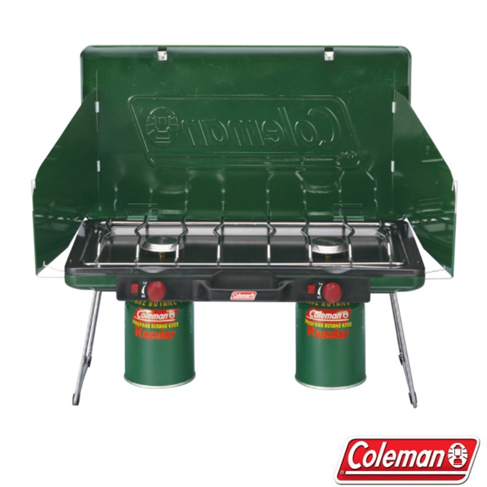 美國 Coleman 折疊瓦斯雙口爐.高山瓦斯爐具.炊具_CM-6707