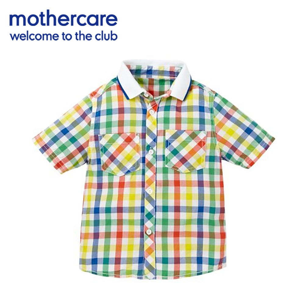 mothercare 專櫃童裝 彩色格紋短袖襯衫/上衣 (3-10歲)