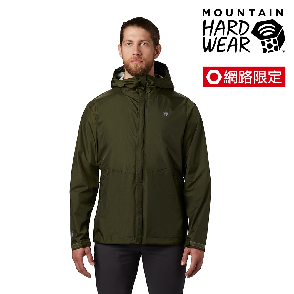 【美國 Mountain Hardwear】【網路限定款】Acadia Jacket 輕量防水外套 男款 深軍綠 #1874541