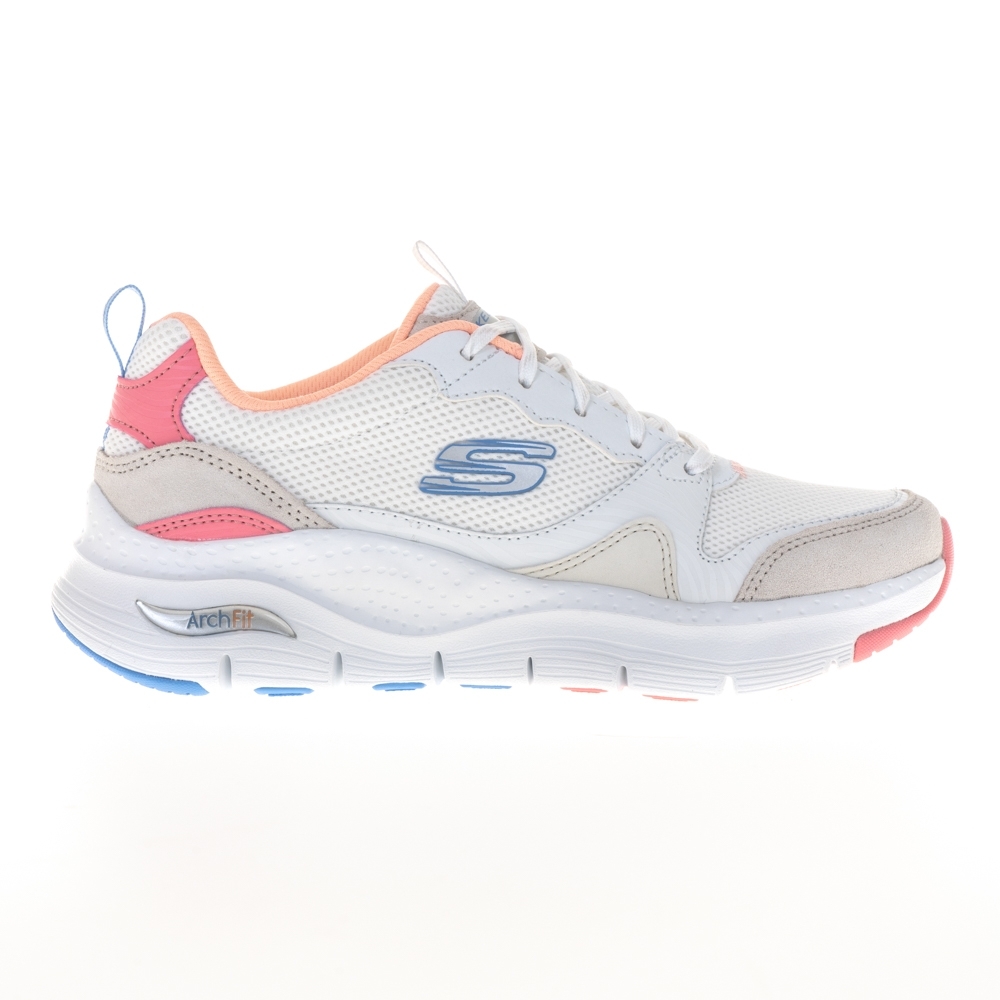 SKECHERS ARCH FIT 女休閒鞋-白粉-149723WMLT