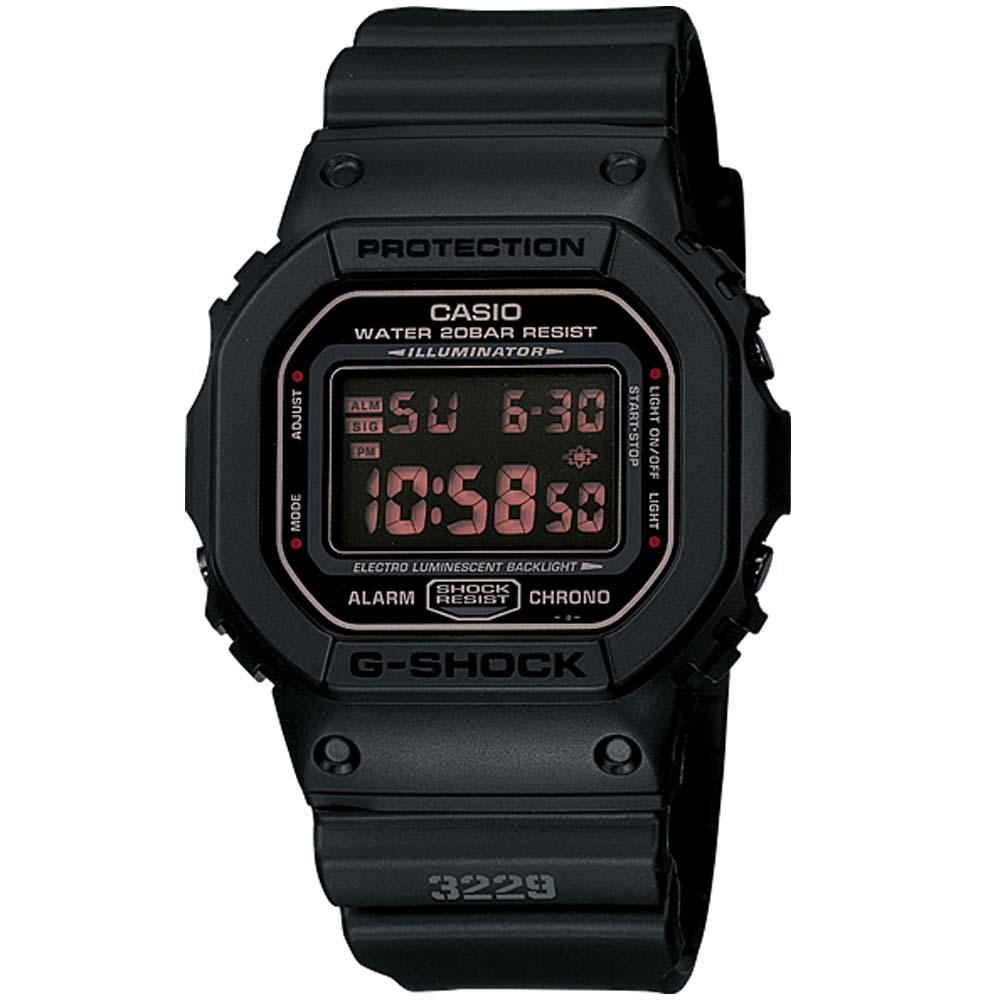 G-SHOCK 赤血方剛之傳神運動數位錶(DW-5600MS-1)-方款| G-SHOCK