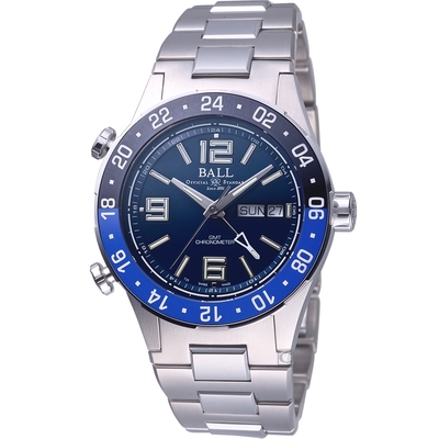 BALL 波爾錶官方授權B5 Roadmaster Marine GMT 瑞士天文台機械錶(DG3030B-S1CJ-BE)藍-40mm