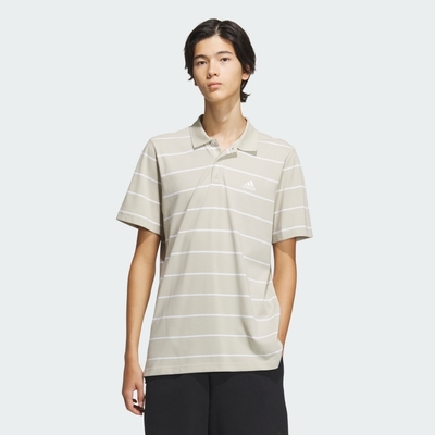 ADIDAS FI STRIPE POLO 男短袖POLO-米灰-IT3921