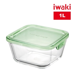 【iwaki】耐熱玻璃方形微波保鮮盒-1L