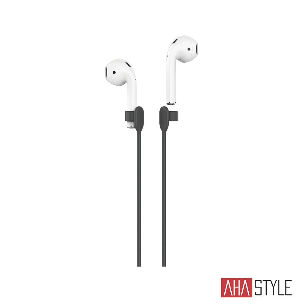 AHAStyle AirPods 專用矽膠防丟繩(66cm) 黑色