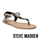 STEVE MADDEN-INTERVAL 夏日皮革扣環夾腳涼拖鞋-蛇皮黑 product thumbnail 1