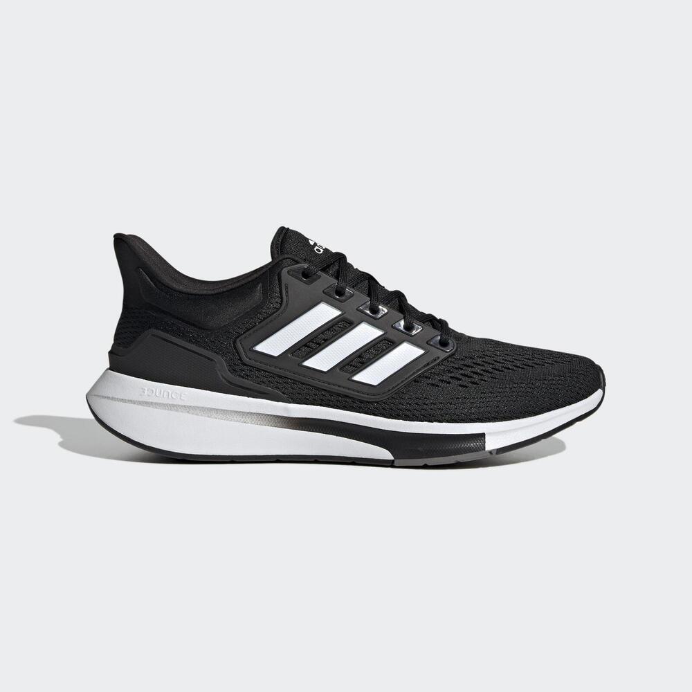 Adidas EQ21 Run [GY2190] 男 慢跑鞋 運動 休閒 輕量 支撐 緩衝 彈力 愛迪達 黑 白