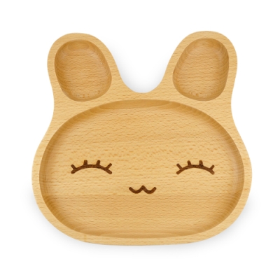 【Caldo卡朵生活】好心情兔兔造型櫸木餐盤