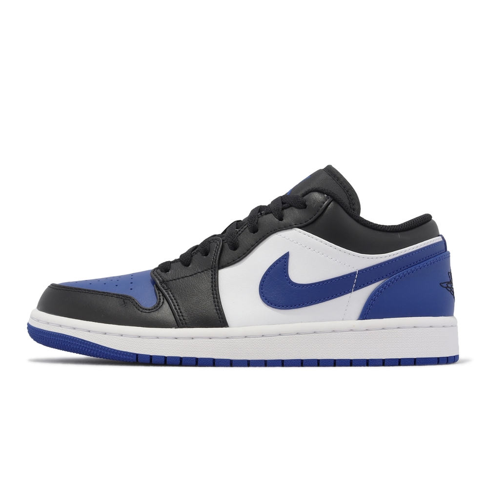 Nike Air Jordan 1 Low 男鞋黑白藍AJ1 Royal Toe 小閃電553558-140