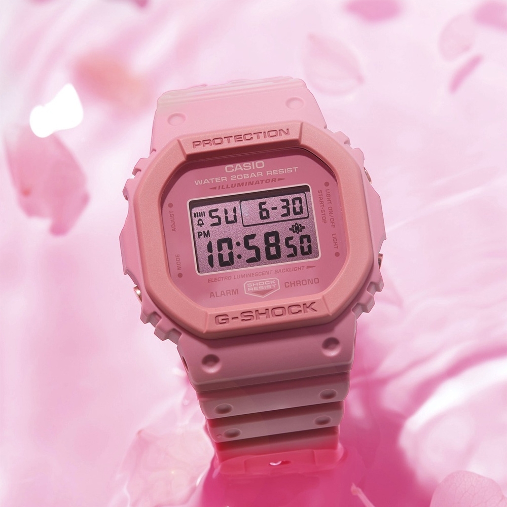 Casio 卡西歐 G Shock 桃花源方形手錶 新年禮物 Dw 5610sl 4a4 G Shock Yahoo奇摩購物中心