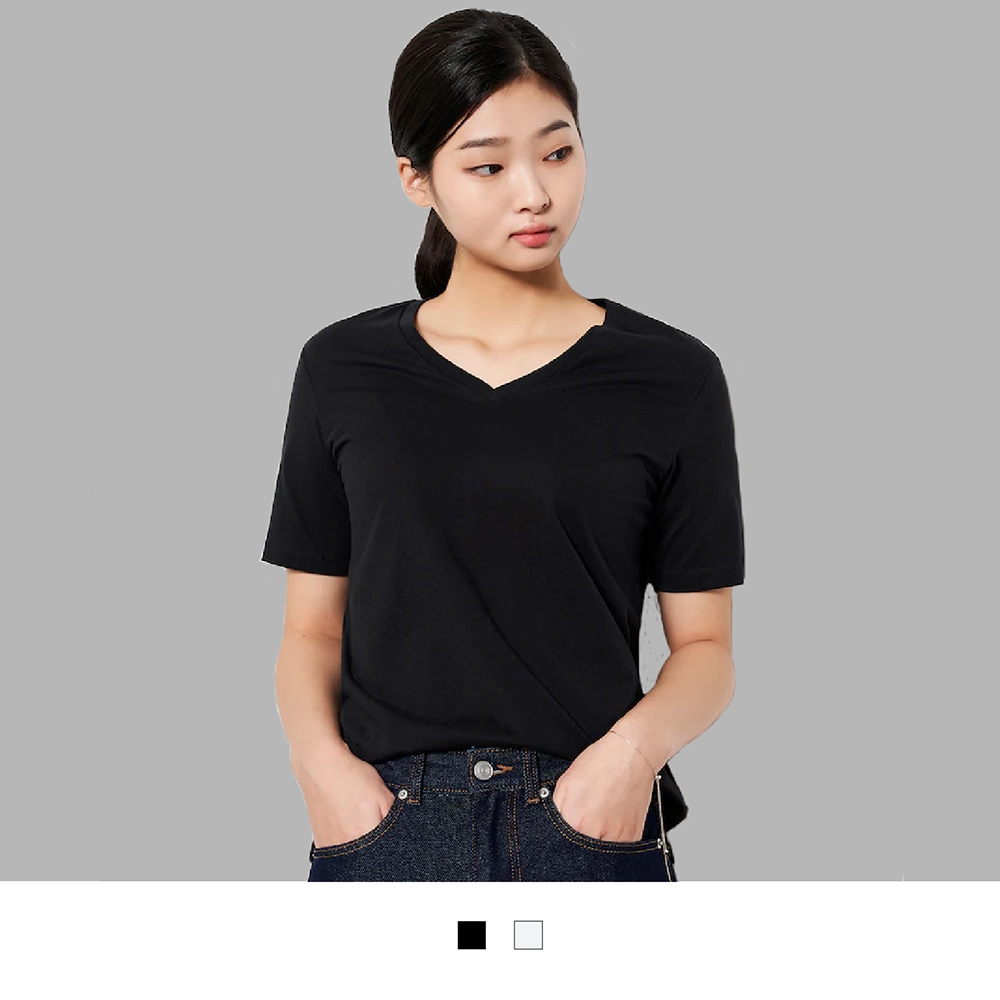 【男人幫大尺碼】T1699台灣製造純棉素色下擺開岔V領短袖T恤
