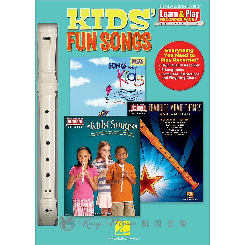 兒童趣味音樂系列直笛套組(3本樂譜+Yamaha德式高音直笛)