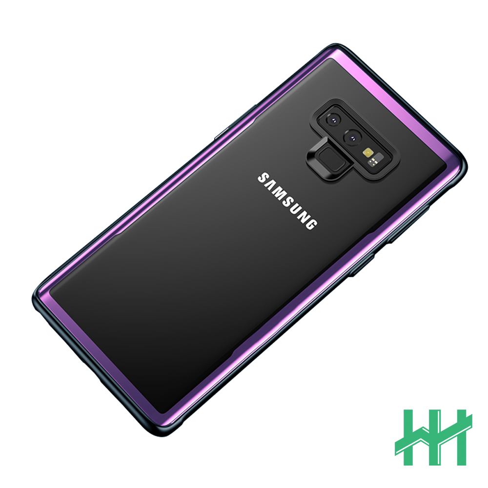 鋼化玻璃手機殼系列 Samsung Galaxy Note 9 (6.4吋) (透明紫邊)