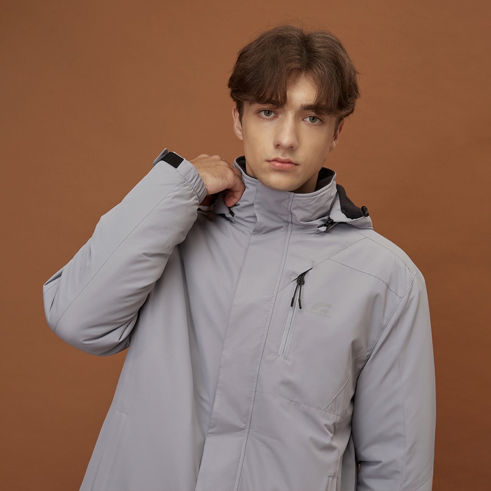 GIORDANO 男裝輕暖系列衝鋒衣 - 21 摩登灰