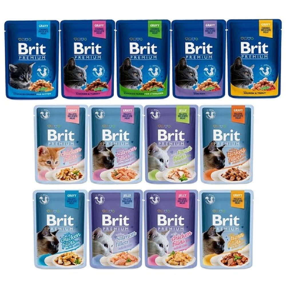 【12入組】Brit咘莉優選餐包系列 貓餐包 85g~100g(購買第二件都贈送寵鮮食零食*1包)