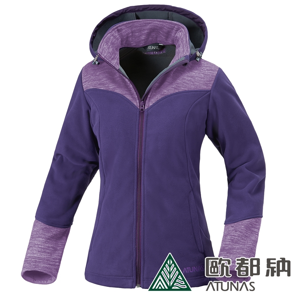 【ATUNAS 歐都納】女款Windstopper防風透氣保暖外套A-G1447W紫