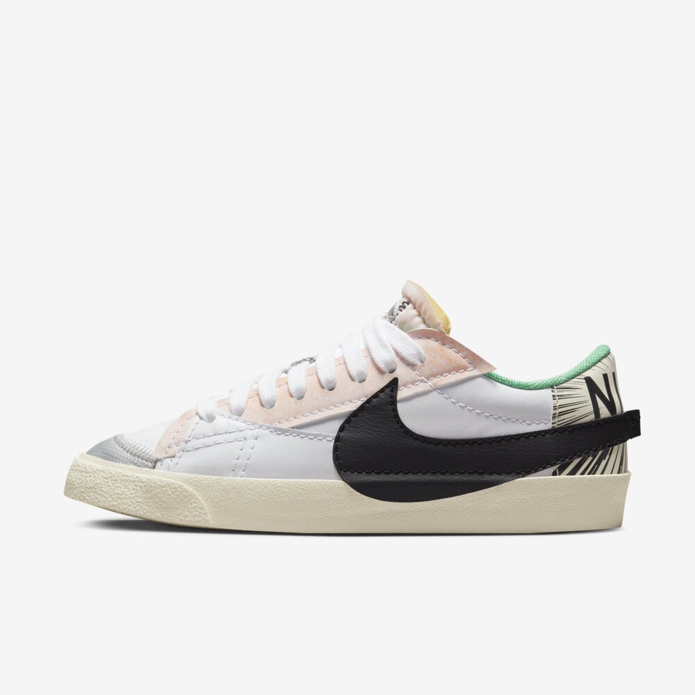 Nike Blazer Low 77 Jumbo [DX6059-101] 男 休閒鞋 經典 超大LOGO 奶油底 白黑