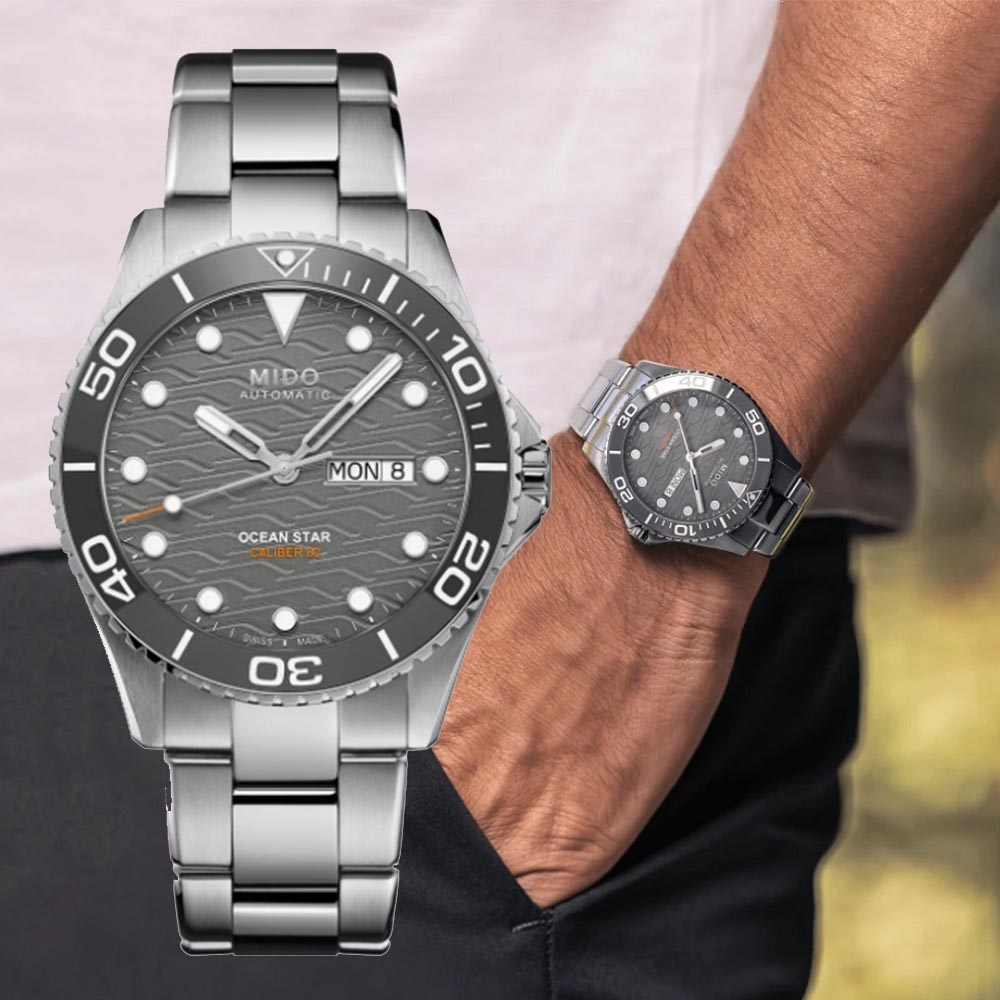 MIDO美度 官方授權經銷商M3 OCEAN STAR海洋之星陶瓷圈潛水機械腕錶 42.5mm/M0424301108100
