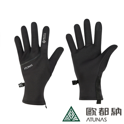 【ATUNAS 歐都納】GORE-TEX INFINIUM 防風透氣中長版手套A2AGEE03N黑/掌心止滑/食指觸控功能