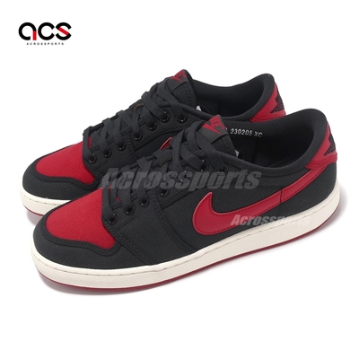 Nike 休閒鞋 Air Jordan 1 KO Low 男鞋 黑 紅 Bred 帆布 DX4981-006