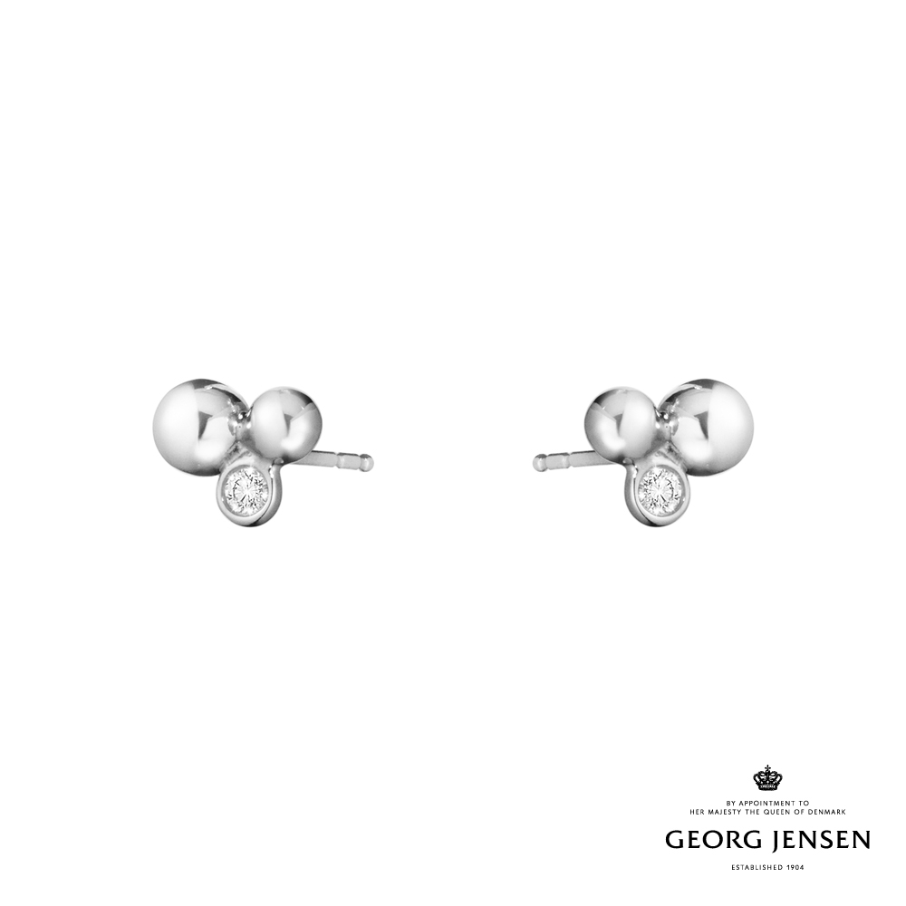 Georg Jensen 喬治傑生 MOONLIGHT GRAPES 純銀鑽石耳環