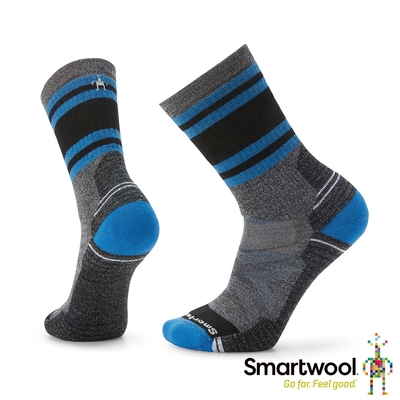 官方直營 Smartwool 機能戶外中級減震印花中長襪 黑色 美麗諾羊毛襪 登山襪 保暖襪 除臭襪