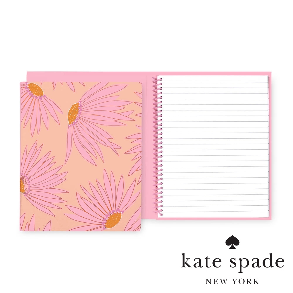 Kate Spade 馥郁花蕾隱藏式線圈筆記本 Falling Flower