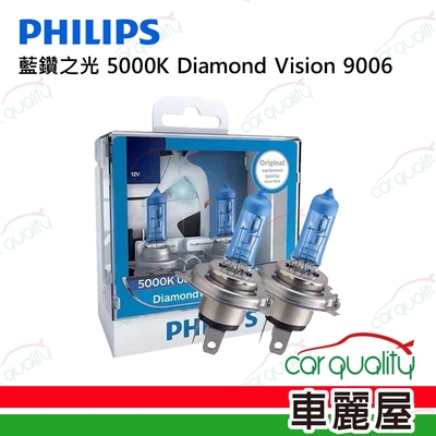 【PHILIPS 飛利浦】頭燈 藍鑽之光 5000K 9006(車麗屋)