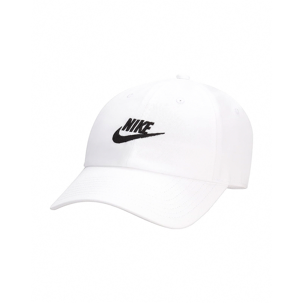 Nike U NK Club Cap U CB FUT WSH L 白色老帽休閒運動遮陽運動帽鴨舌帽