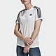 adidas 上衣 女款 短袖上衣 運動 三葉草 國際碼 3 STRIPES TEE 白黑 GN2913 product thumbnail 1