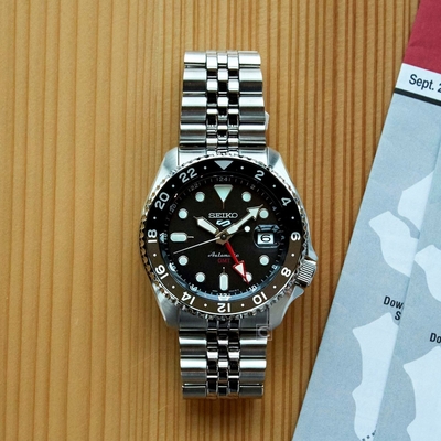 SEIKO 精工 5 Sports 系列 GMT兩地時間機械錶-(4R34-00A0D/SSK001K1)_SK043