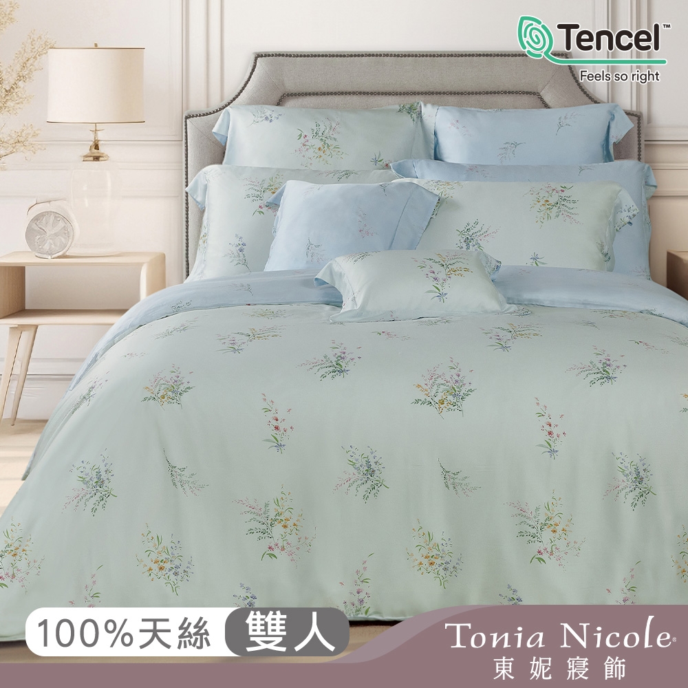 Tonia Nicole 東妮寢飾 伊甸花園環保印染100%萊賽爾天絲被套床包組(雙人)-活動品