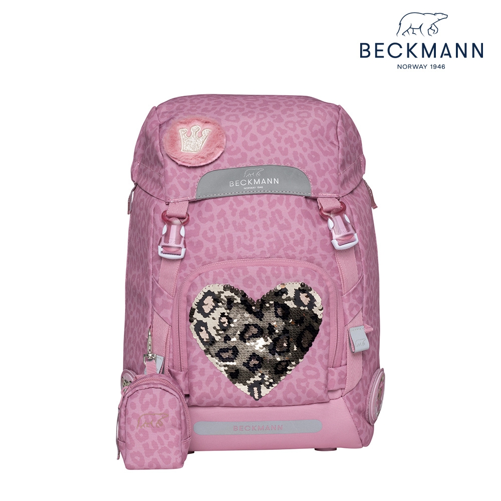 Beckmann-Classic兒童護脊書包22L-閃亮豹紋2.0