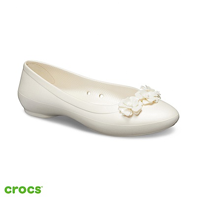 Crocs 卡駱馳 (女鞋) 莉娜花朵女士平底鞋 205659-12U