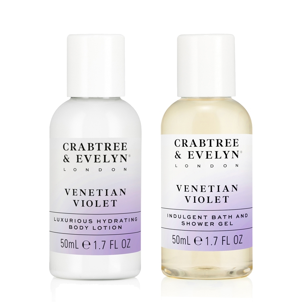 Crabtree & Evelyn 瑰珀翠 威尼斯紫羅蘭保濕乳液 50ml+泡沫浴精 50ml(即期品)