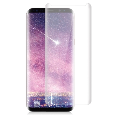 Samsung 三星 GalaxyS8+ 全膠曲面透明9H玻璃鋼化膜手機保護貼 S8+保護貼