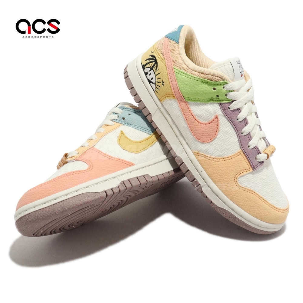 Nike 休閒鞋Wmns Dunk Low SE 女鞋彩色馬卡龍鴛鴦太陽椰子樹手繪DQ0265