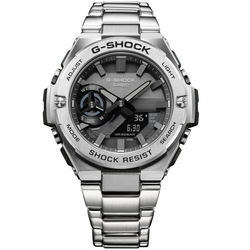 CASIO 卡西歐 G-SHOCK太陽能碳核心防護藍牙雙顯手錶-GST-B500D-1A1