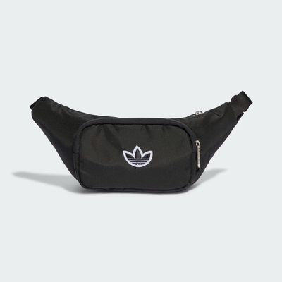 adidas 愛迪達 腰包 斜背包 運動包 三葉草 PE WAISTBAG 黑 IJ5007