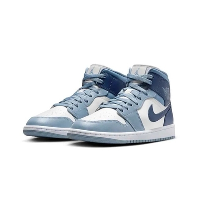 Nike Air Jordan 1 Mid Diffused Blue 灰藍 高筒 休閒鞋 女鞋 BQ6472-140