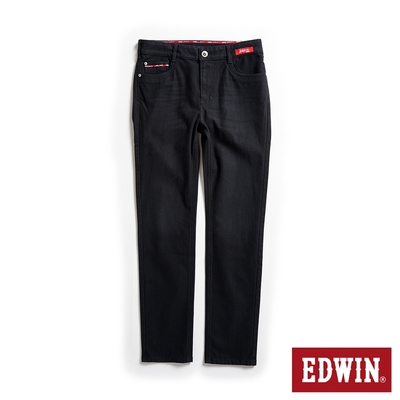 EDWIN 東京紅360°迦績彈力機能小直筒牛仔褲-男-黑灰色