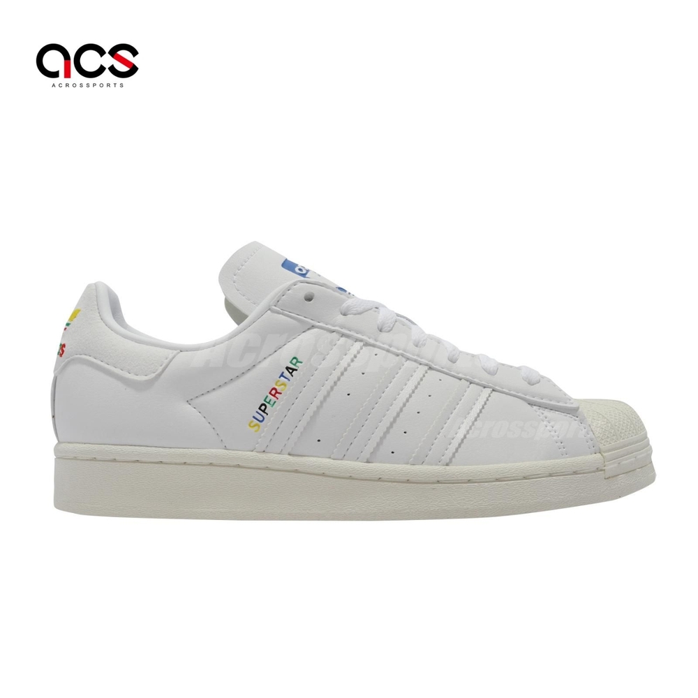 adidas 休閒鞋Superstar W 運動女鞋愛迪達經典款貝殼頭皮革穿搭白米白