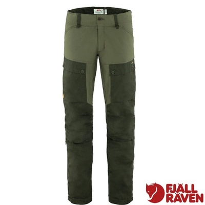 【Fjallraven 北極狐】男 Keb Trousers M 23 彈性耐磨登山健行長褲.多口袋工作褲_87176-662-625 深森綠/月桂綠