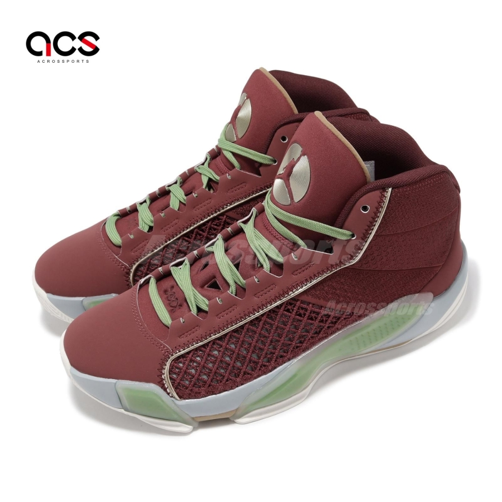 Nike 籃球鞋Air Jordan 38 XXXVIII CNY PF 新年紅綠麂皮男鞋FQ8896-600 