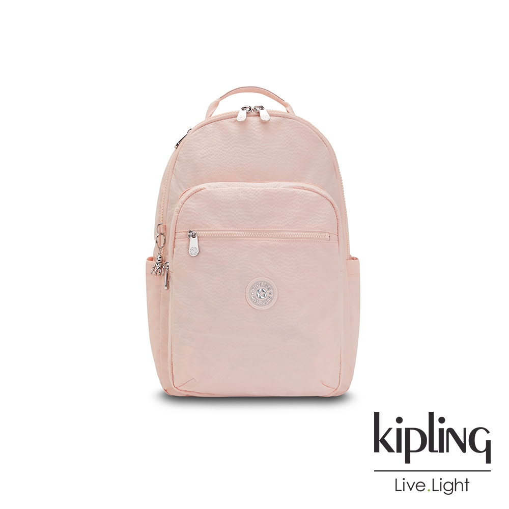 Kipling 少女玫瑰奶油色機能手提後背包-SEOUL